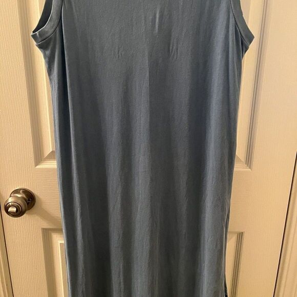 The Great Tank Maxi Dress Distressed High Slit Cotton Women's Size 2 Medium - Picture 13 of 16